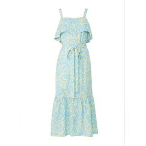 Derek Lam Blue Scribble Runway Dress Sz.46/Large